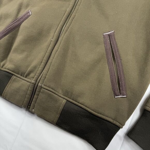 Carbon2Cobalt Jacket Men's M Fleece Full Zip Outdoors Casual Color Block Olive - Picture 6 of 13